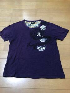 雅結　半袖Tシャツ 紫　Ｍサイズ　和柄