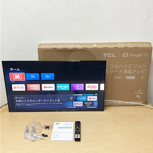 【中古・美品】TCL/ティーシーエル 40S5402 40V型 地上 BS CS デジタル 液晶 スマート テレビ Google TV搭載 2024年製 ●63693