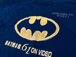 YZ630)古着 BATMAN 半袖Tシャツ 現状品/バットマン 90s頃 シングルステッチ ビンテージ 映画 ビデオ ムービー 1989年 コピーライト有り