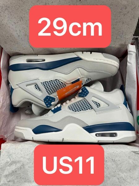 29cm Aj4 Nike Air Jordan 4 Retro Industrial Blue