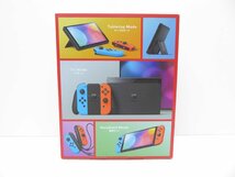 未使用品 Nintendo Switch 有機ELモデル Joy-Con(L) ネオンブルー/(R) ネオンレッド ニンテンドースイッチ ゲーム機 △WE1554_画像2