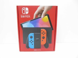 未使用品 Nintendo Switch 有機ELモデル Joy-Con(L) ネオンブルー/(R) ネオンレッド ニンテンドースイッチ ゲーム機 △WE1554