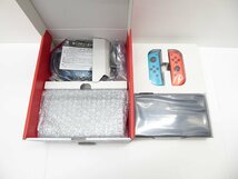 未使用品 Nintendo Switch 有機ELモデル Joy-Con(L) ネオンブルー/(R) ネオンレッド ニンテンドースイッチ ゲーム機 △WE1554_画像3