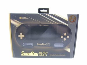 未使用品 SFC SNES ポータブル互換機 Hyperkin スパボーイ ブラック・ゴールド SupaBoy ゲーム ∠UR474