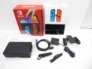 Nintendo Switch 有機ELモデル Joy-Con(L) ネオンブルー/(R) ネオンレッド ニンテンドースイッチ ゲーム機 △WE1569