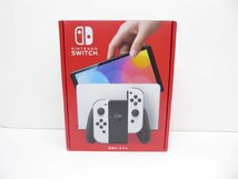 未使用品 Nintendo Switch 有機ELモデル Joy-Con(L)/(R) ホワイト ニンテンドースイッチ ゲーム機 △WE1585_画像1