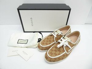 GUCCI Gucci GG рисунок deck shoes size:9 1/2 примерно 28.5cm мужской обувь ^WP1975