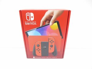 未使用品 ニンテンドースイッチ 有機ELモデル マリオレッド Nintendo Switch ゲーム機本体 △WE1639