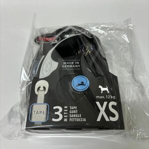 フレキシリード (flexi) 伸縮リード ニューコンフォート テープ XS (12kg未満) 3m ブラック [犬用リード] 