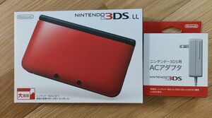 ニンテンドー3DS LL レッド×ブラック 本体 使用頻度少 美品 充電器付