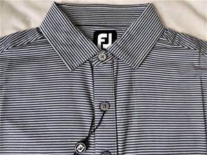 FOOTJOY フットジョイ 4WAYストレッチ 吸汗速乾 抗菌防臭 UVカット 半袖ポロシャツ　XL　黒灰