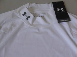 UNDER ARMOUR アンダーアーマー HEATGEAR モックネック半袖コンプレッションシャツ　XL　白　①