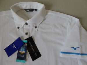 MIZUNO GOLF Mizuno Golf MIZUNO MOVE TECH. sweat speed . button down polo-shirt with short sleeves 2XL white 