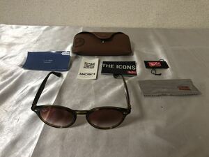 【極美品】Ray-Ban レイバン メンズ レディース サングラス べっ甲調 RB2180-F 710/V0 51□20 150 2N ケース付き 備品多数付き