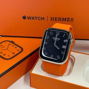 ★即決 美品 Apple Watch series7 HERMES 45mm アップルウォッチ エルメス GPS+Cellular シルバーステンレス シリーズ7 972