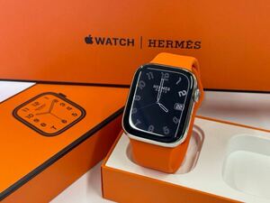 * быстрое решение прекрасный товар Apple Watch series7 HERMES 45mm Apple часы Hermes GPS+Cellular серебряный нержавеющая сталь серии 7 972