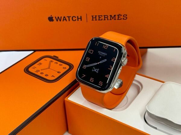 ☆即決 美品 Apple Watch series6 HERMES 44mm アップルウォッチ エルメス GPS+Cellular シルバーステンレス シリーズ7 031