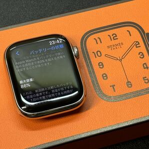 ★即決 ケア+ 美品 Apple Watch series7 HERMES 45mm アップルウォッチ エルメス GPS+Cellular シルバーステンレス シリーズ7 843の画像8