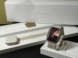 ☆即決 バッテリー100％ Series8 Apple Watch 41mm ゴールドステンレス アップルウォッチ GPS+Cellularモデル シリーズ8 869