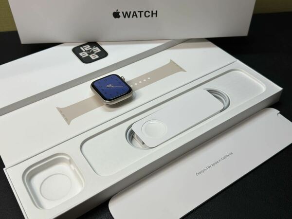 ☆即決 美品 ケア+ Apple Watch SE2 44mm スターライトアルミニウム アップルウォッチ GPS+Cellularモデル 848