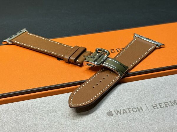 ☆即決 ほぼ未使用 Apple watch HERMES エルメス Dバックル ディプロイアントバックル アップルウォッチ 44mm 45mm フォーヴ 844