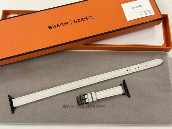 ☆希少 ほぼ未使用 即決 ブラン 白 黒 Apple watch HERMES エルメス ドゥブルトゥール 41mm 40mm アトラージュ アップルウォッチ 897