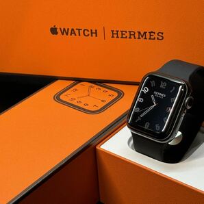 ☆即決 美品 Apple Watch series6 HERMES 40mm アップルウォッチ 黒 エルメス GPS+Cellular ステンレス シリーズ6 891