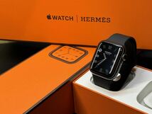 ☆即決 美品 Apple Watch series6 HERMES 40mm アップルウォッチ 黒 エルメス GPS+Cellular ステンレス シリーズ6 891_画像1