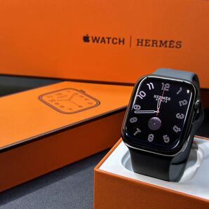 ☆即決 美品 バッテリー94% Apple Watch series8 HERMES 45mm アップルウォッチ エルメス Cellular 黒 ブラックステンレス 900