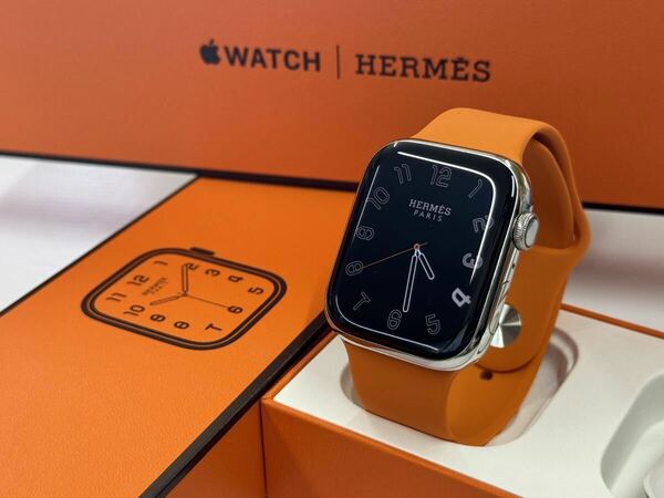 ☆最新 即決 美品 100% Apple Watch series9 HERMES 45mm アップルウォッチ エルメス GPS+Cellular シルバーステンレス シリーズ9 940