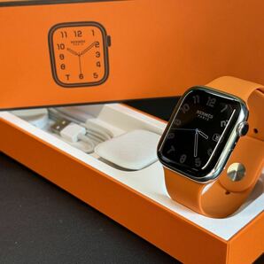 即決 美品 バッテリー99％ Apple Watch series7 HERMES 45mm アップルウォッチ エルメス GPS+Cellular シルバーステンレス シリーズ7 968