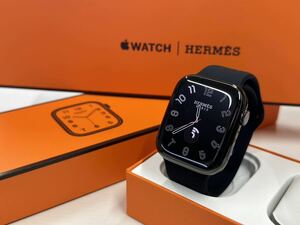 * быстрое решение прекрасный товар 100% Apple Watch series9 HERMES 45mm Apple часы Hermes GPS+Cellular черный нержавеющая сталь серии 9