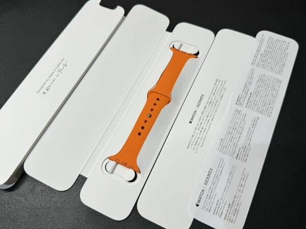 ☆未使用 即決 Apple Watch HERMES オレンジ スポーツバンド 41mm 40mm エルメス 純正 アップルウォッチ ラバーバンド S/M 964