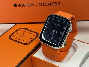 ☆最新 即決 美品 100% Apple Watch series9 HERMES 45mm アップルウォッチ エルメス GPS+Cellular シルバーステンレス シリーズ9 020