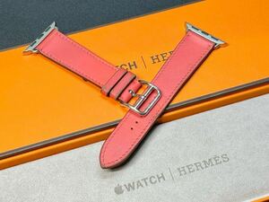 ☆即決 希少 Apple Watch Hermes 41mm 40mm ローズアザレ シンプルトゥール レザーストラップ アップルウォッチ エルメス 866