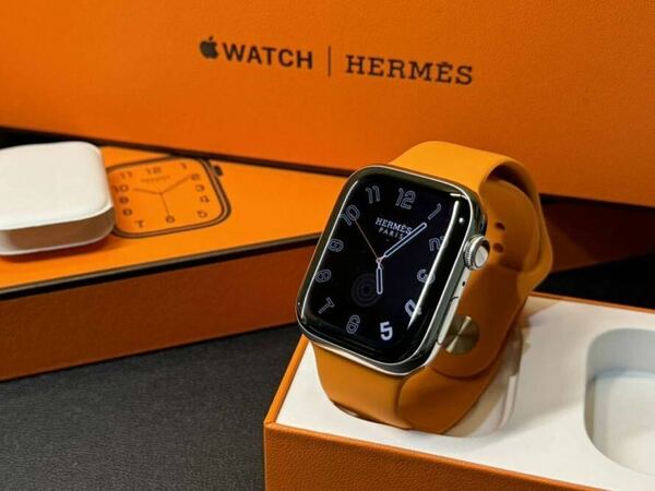 ☆最新 即決 美品 100% Apple Watch series9 HERMES 45mm アップルウォッチ エルメス GPS+Cellular シルバーステンレス シリーズ9 245