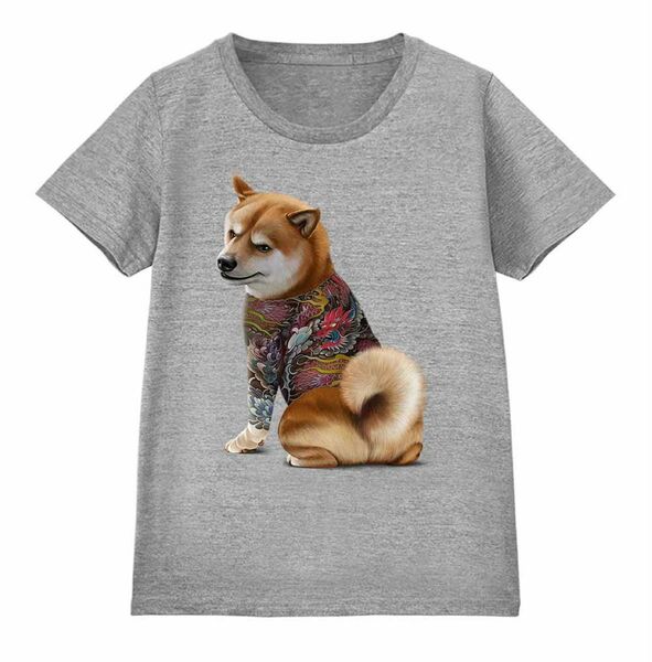 柴犬 しばいぬ 犬 いぬ タトゥー 刺青 半袖 Tシャツ メンズ レディース