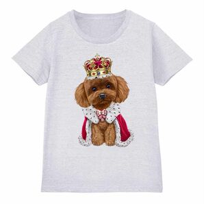 トイプードル いぬ 犬 王様 キング 王子様 王冠 Tシャツ レディース メンズ プリント