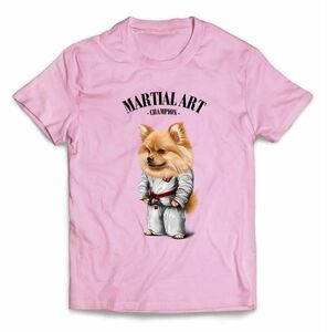 ポメラニアン いぬ 犬 柔道 柔道着 空手 筋トレ Tシャツ 半袖 メンズ