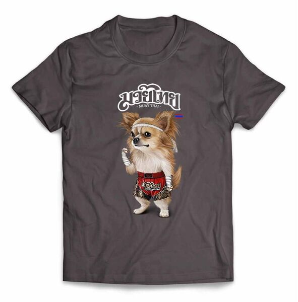 チワワ 犬 ムエタイ キックボクシング 筋肉 筋トレ 半袖 Tシャツ メンズ 半袖Tシャツ