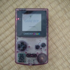 ★即N★任天堂★ゲームボーイ カラー★クリアパープル★動作OK★スピーカー交換推奨★ GAMEBOY COLOR★Nintendo★本体のみ