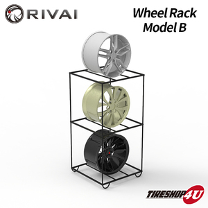 送料無料 RIVAI ホイールラック MODEL-B 22 24インチまで用 展示 ディスプレイ 2段 ホイール展示 WHEEL RACK