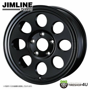 JIMLINE TYPE2 16x8J 5/114.3 +0 マットブラック 新品ホイール1本価格 1本から送料無料 ジムライン タイプ2 16インチ