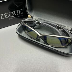 1回使用　超美品　ZEQUE ゼクー　LOOF ルーフ　F-2043 TALEX タレックス　イーズグリーン/ブルーミラー　ZEAL OPTICS 偏光サングラス