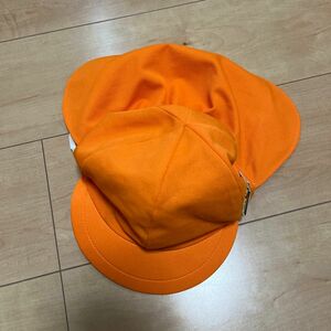 子ども　カラー帽子　オレンジ