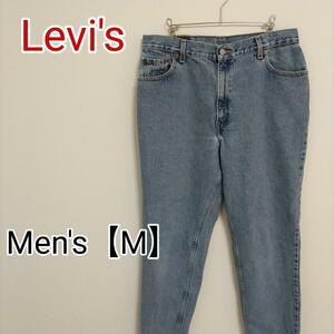 D18【US輸入】Levi's　デニムパンツ【メンズM】ブルー　550　赤文字