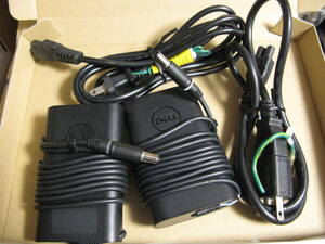 【2個セット】DELL純正 19.5V 3.34A 65W 中古 HA65NM130 LA65NM130 Latitude E7240 E7440等適合 電源ケーブル付 動作保証