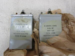 WESTERN ELECTRIC Western электрический D166051 2.16μF конденсатор 2 шт 1 комплект не использовался товар 