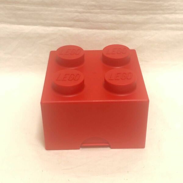 値下げ不可　ブロックします　LEGO レゴ　ランチボックス　弁当箱　赤レッド　小物入れ　雑貨