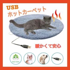 特別価格！あったかペット用ホットカーペット　ペット電気毛布 犬 猫 電熱ヒーター犬猫 USB使用　グレーホットマット 犬猫 洗えるマット